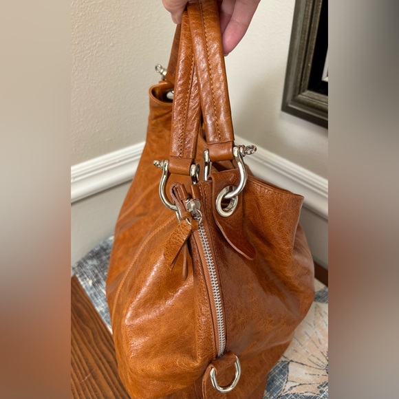 Gianni Chiarini Rich Redish- Tan or Brown Hobo Style Leather Bag - Picture 7 of 14